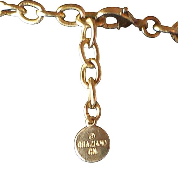 Vintage Graziano CN Gold-Tone Braided Statement Necklace Italy - Picture 7 of 7